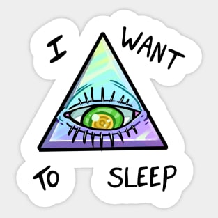 Tired Illuminati Sticker